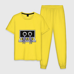 Пижама хлопковая мужская Пёрпл, цвет: желтый