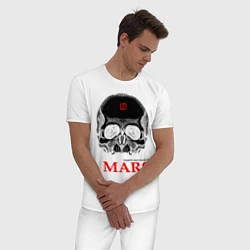 Пижама хлопковая мужская 30 STM: Skull, цвет: белый — фото 2