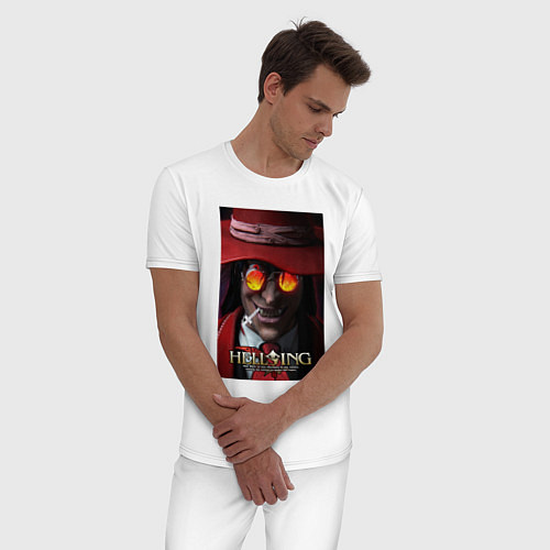 Мужская пижама Hellsing - Alucard face / Белый – фото 3