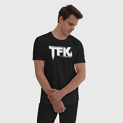 Пижама хлопковая мужская Thousand Foot Krutch лого, цвет: черный — фото 2