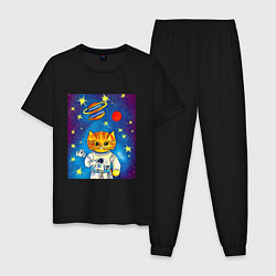 Мужская пижама Абстрактный космический кот