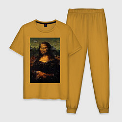 Мужская пижама Мона Лиза абстракция