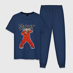 Пижама хлопковая мужская Slipknot fan art, цвет: тёмно-синий