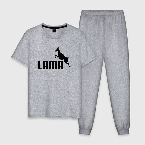 Мужская пижама Лама вместо пумы / Меланж – фото 1