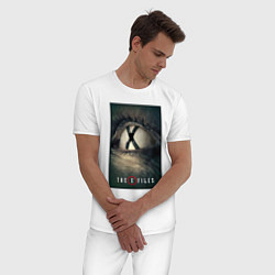 Пижама хлопковая мужская X - Files poster, цвет: белый — фото 2