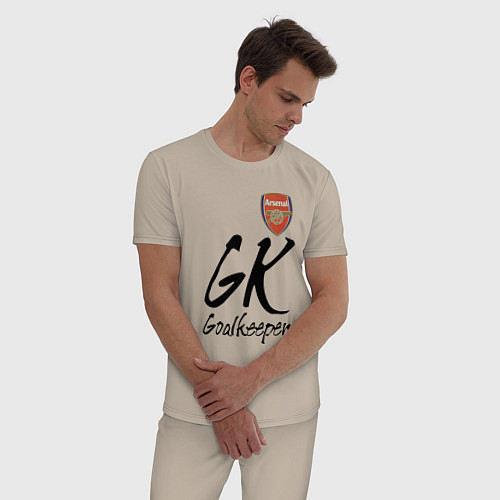 Мужская пижама Arsenal - London - goalkeeper / Миндальный – фото 3