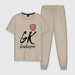 Пижама хлопковая мужская Arsenal - London - goalkeeper, цвет: миндальный