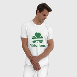 Пижама хлопковая мужская Notorious - Ireland, цвет: белый — фото 2