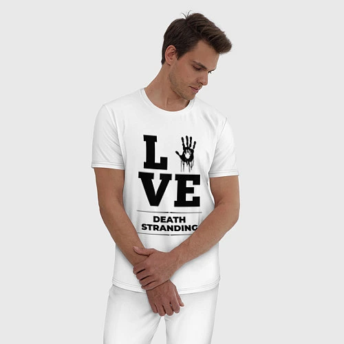 Мужская пижама Death Stranding love classic / Белый – фото 3