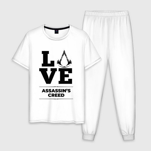Мужская пижама Assassins Creed love classic / Белый – фото 1
