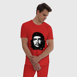 Пижама хлопковая мужская Ernesto Che Guevara, цвет: красный — фото 2