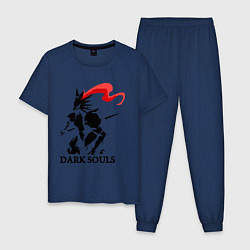Пижама хлопковая мужская Dark Souls, цвет: тёмно-синий