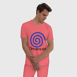 Пижама хлопковая мужская Sega dreamcast, цвет: коралловый — фото 2