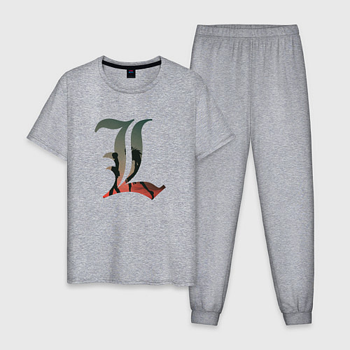 Мужская пижама Тетрадь смерти Рюк и Лайт Ягами / Меланж – фото 1