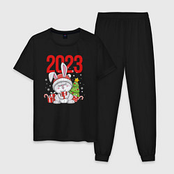 Мужская пижама Зайчик с елочкой 2023