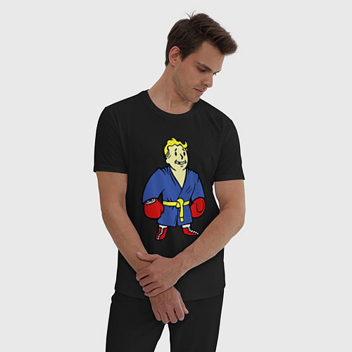 Мужская пижама Vault boy - boxer / Черный – фото 3