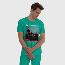 Пижама хлопковая мужская The Cranberries rock, цвет: зеленый — фото 2