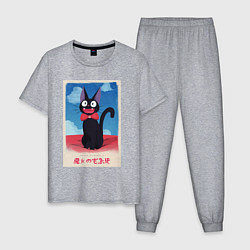 Пижама хлопковая мужская Jiji, цвет: меланж