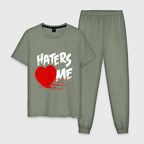 Мужская пижама Haters love me / Авокадо – фото 1