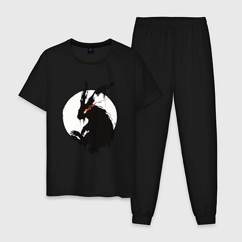 Мужская пижама Черный кролик 2023 / Черный – фото 1