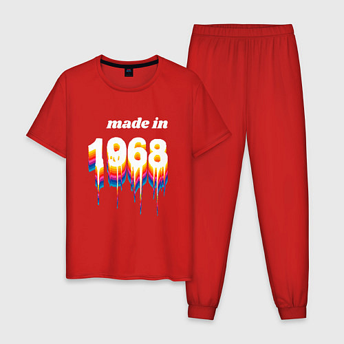 Мужская пижама Made in 1968 liquid art / Красный – фото 1