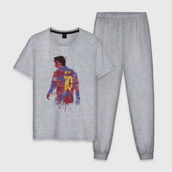 Пижама хлопковая мужская Color Messi, цвет: меланж