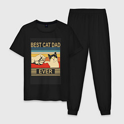 Мужская пижама Лучший кошачий папа на свете