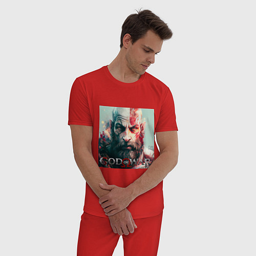 Мужская пижама God of War, Ragnarok / Красный – фото 3