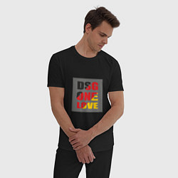 Пижама хлопковая мужская Коробка DSG, цвет: черный — фото 2