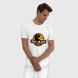 Пижама хлопковая мужская Pac-man game, цвет: белый — фото 2
