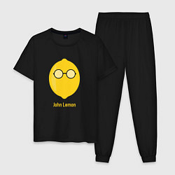 Пижама хлопковая мужская John Lemon, цвет: черный
