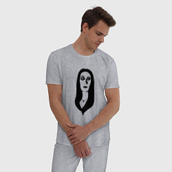 Пижама хлопковая мужская Morticia Addams, цвет: меланж — фото 2