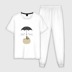 Мужская пижама Тоторо под зонтиком