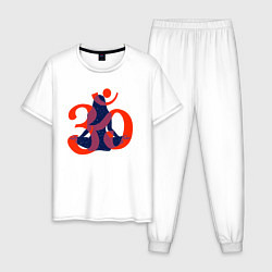 Мужская пижама Звездная йогини и красный символ ОМ