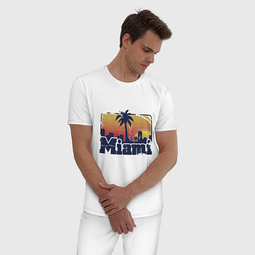 Мужская пижама Beach of Miami / Белый – фото 3