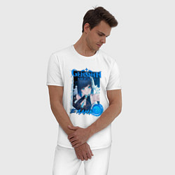 Пижама хлопковая мужская Е Лань гидро элемент, цвет: белый — фото 2