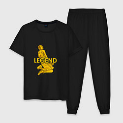 Пижама хлопковая мужская Kobe legend, цвет: черный
