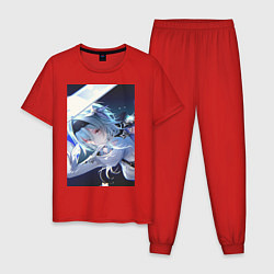 Пижама хлопковая мужская Эола - Геншин Импакт, цвет: красный