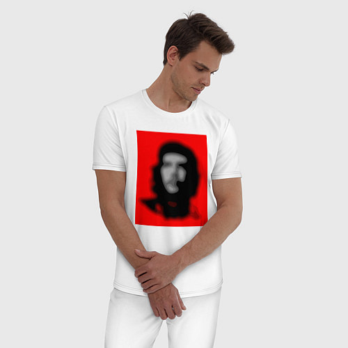 Мужская пижама Че Гевара расплывчатая иллюзия / Белый – фото 3