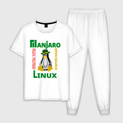 Мужская пижама Линукс пингвин в шляпе