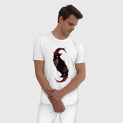 Пижама хлопковая мужская S Slipknot, цвет: белый — фото 2