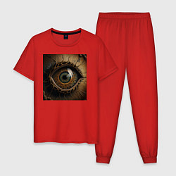 Пижама хлопковая мужская Карее око, цвет: красный