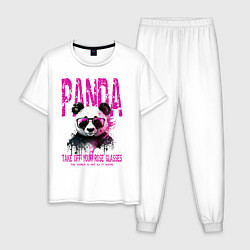 Мужская пижама Панда и розовые очки