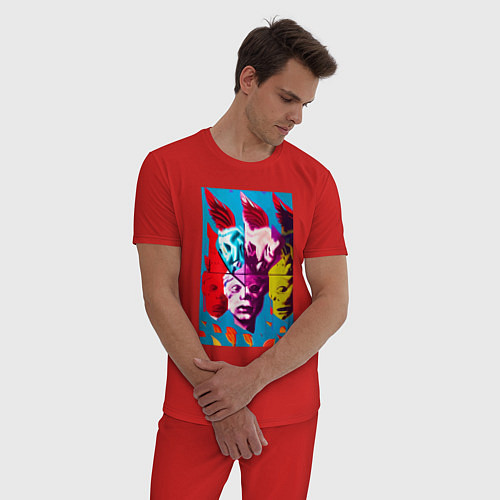 Мужская пижама Энди Уорхол - поп-арт / Красный – фото 3