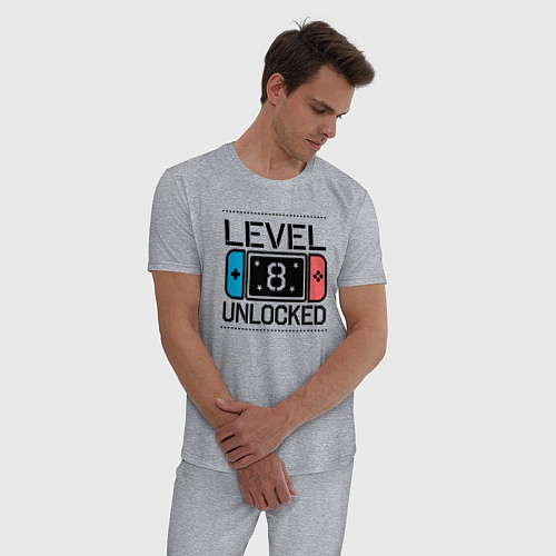 Мужская пижама Level 8 unlocked / Меланж – фото 3