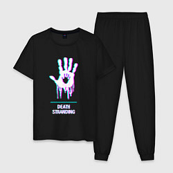 Мужская пижама Death Stranding в стиле glitch и баги графики