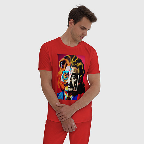 Мужская пижама Tiger and Dali / Красный – фото 3