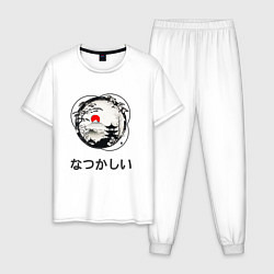 Мужская пижама Ностальгия - японские иероглифы