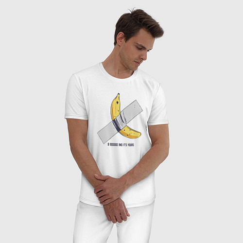 Мужская пижама 1000000 and its your banana / Белый – фото 3