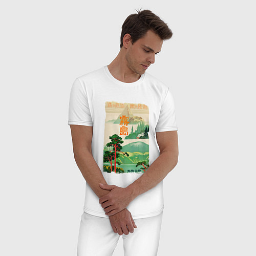 Мужская пижама Япония винтаж / Белый – фото 3